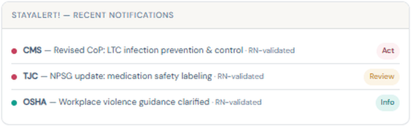 regulatory notifications
