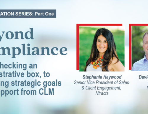 Beyond Compliance: From checking an administrative box, to achieving strategic goals with support from CLM