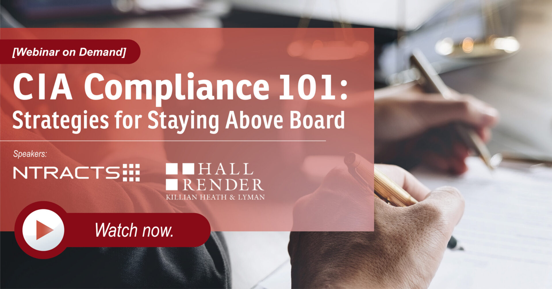 Webinar: CIA Compliance 101: strategies for staying above board